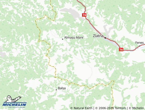 Kaart MICHELIN Nădăștia - ViaMichelin