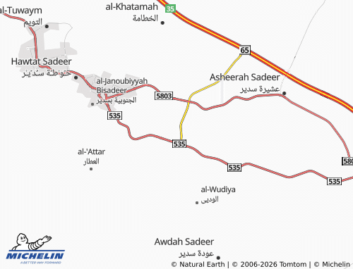 MICHELIN-Landkarte al-Wahah - ViaMichelin