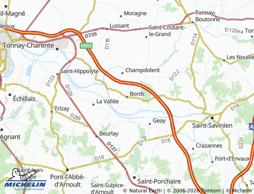 Mapa MICHELIN Bords - ViaMichelin