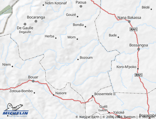 Kaart MICHELIN Ouham-Pendé - ViaMichelin