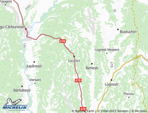 MICHELIN Licurici map - ViaMichelin