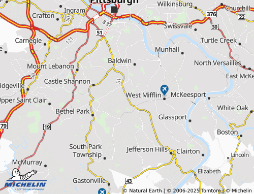 MICHELIN Whitehall map - ViaMichelin