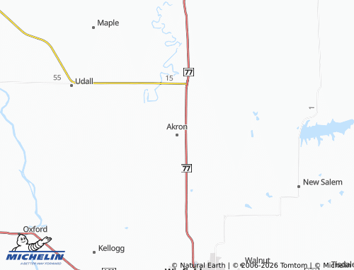 Mapa MICHELIN Akron - ViaMichelin