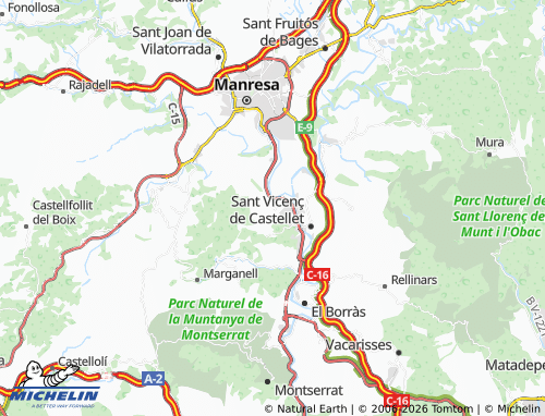 Carte MICHELIN Castellgalí - ViaMichelin