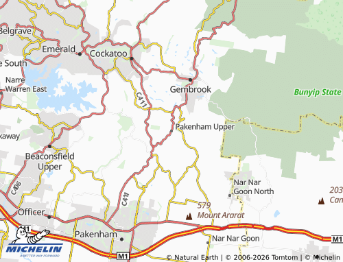 Mapa MICHELIN Pakenham Upper - ViaMichelin