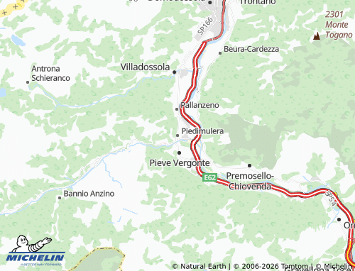 MICHELIN Piedimulera map - ViaMichelin