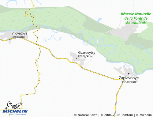 MICHELIN-Landkarte Gvardeytsy - ViaMichelin