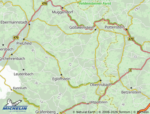 Mappa MICHELIN Bieberbach - ViaMichelin