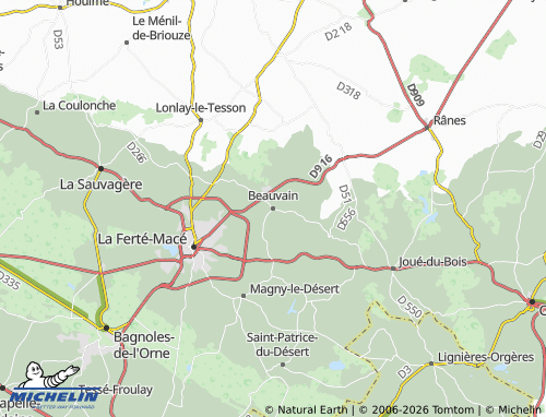 Mapa MICHELIN Beauvain - ViaMichelin