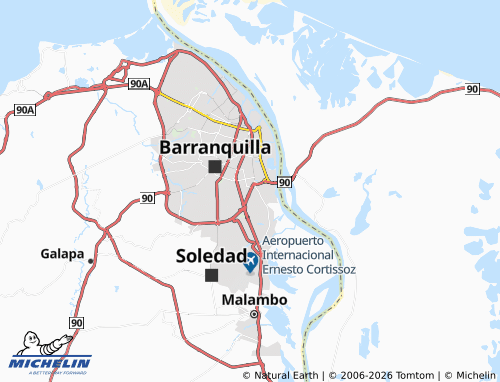 Carte MICHELIN Simón Bolívar - ViaMichelin