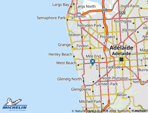 Kaart MICHELIN Henley Beach - ViaMichelin