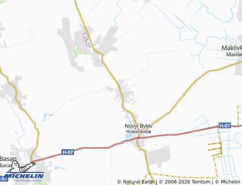 MICHELIN Kozatske map - ViaMichelin