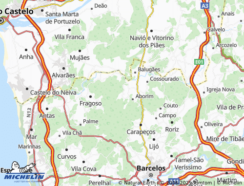 MICHELIN Colaço map - ViaMichelin