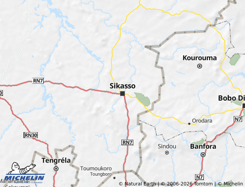 Carte MICHELIN Sikasso - ViaMichelin