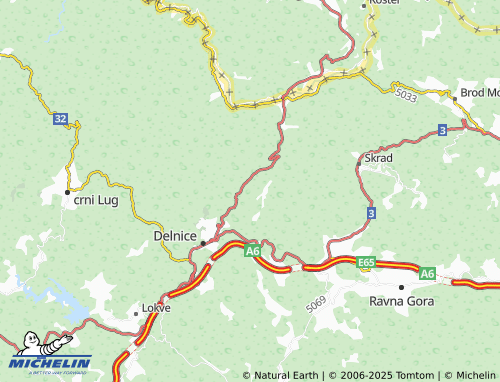MICHELIN gornji Turni map - ViaMichelin