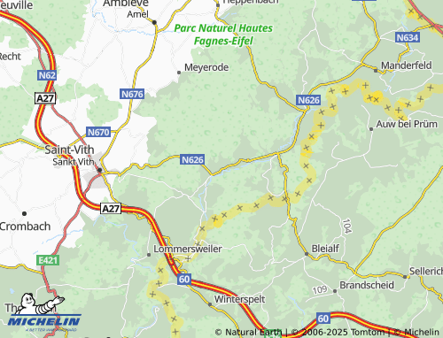 MICHELIN Atzerath map - ViaMichelin