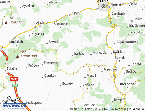 MICHELIN Başköy map - ViaMichelin