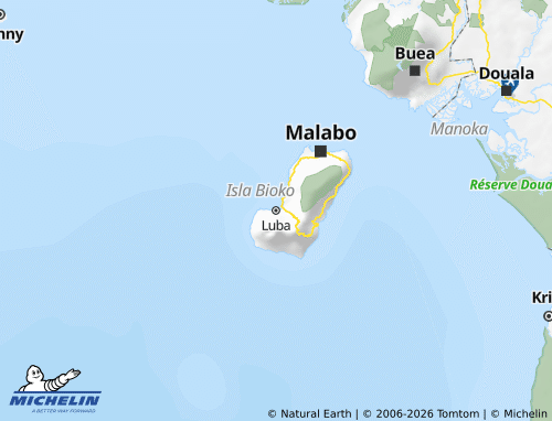 MICHELIN Bioko Sur map - ViaMichelin