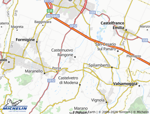 MICHELIN Castelnuovo Rangone map - ViaMichelin