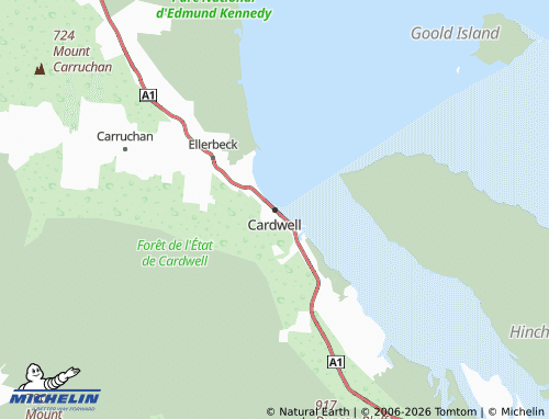 Mapa MICHELIN Cardwell - ViaMichelin