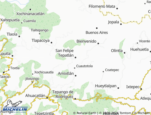 Mapa MICHELIN San Felipe Tepatlán - ViaMichelin