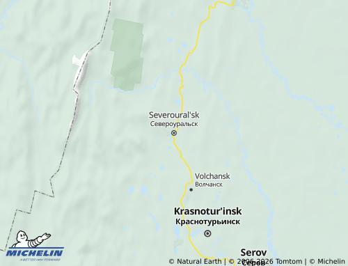 MICHELIN-Landkarte Sewerouralsk - ViaMichelin