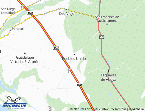 MICHELIN Emiliano Zapata, Pueblos Unidos map - ViaMichelin