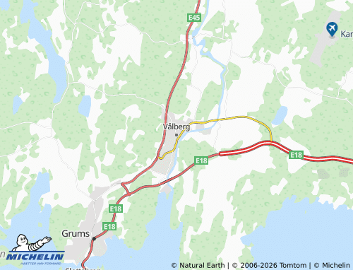MICHELIN Vålberg map - ViaMichelin