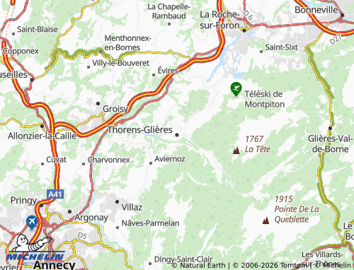 MICHELIN Thorens-Glières map - ViaMichelin