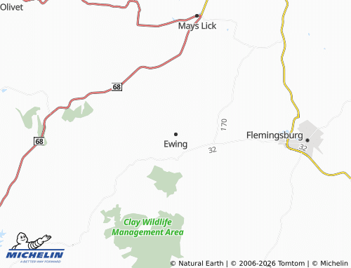 Mappa MICHELIN Ewing - ViaMichelin