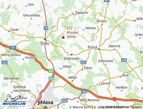 Mappa MICHELIN Dobronín - ViaMichelin