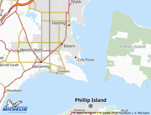 MICHELIN Crib Point map - ViaMichelin