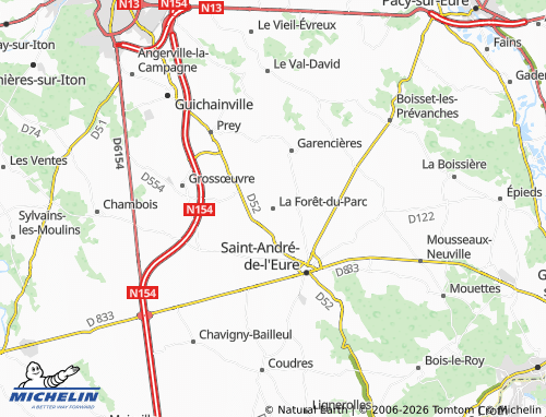 MICHELIN La Forêt-du-Parc map - ViaMichelin
