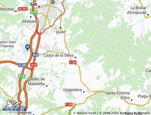 Carte MICHELIN Cassà de la Selva - ViaMichelin