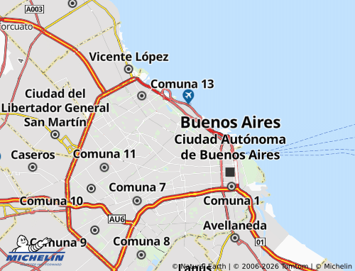 Mappa MICHELIN Comuna 14 - ViaMichelin