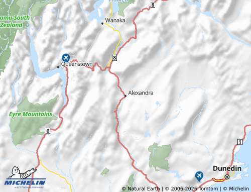Mapa MICHELIN Central Otago - ViaMichelin