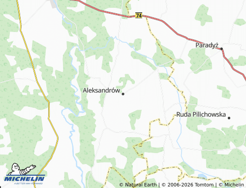 MICHELIN Aleksandrów map - ViaMichelin