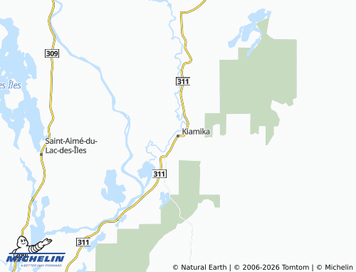 MICHELIN Kiamika map - ViaMichelin