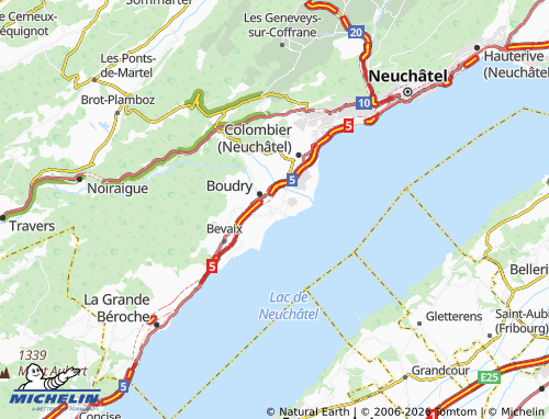 MICHELIN Cortaillod map - ViaMichelin