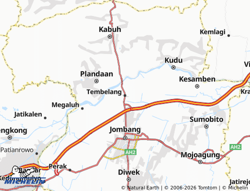 MICHELIN-Landkarte Tembelang - ViaMichelin