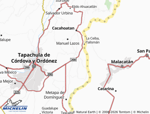 Carte MICHELIN Tuxtla Chico - ViaMichelin