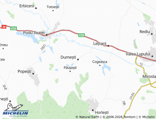 Mappa MICHELIN Dumești - ViaMichelin
