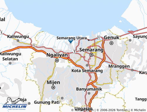 MICHELIN-Landkarte Kalibanteng Kidul - ViaMichelin