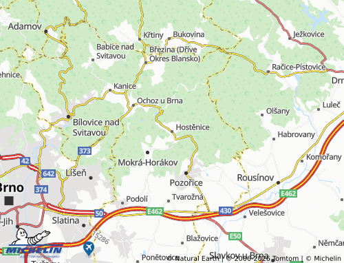 Mappa MICHELIN Hostěnice - ViaMichelin