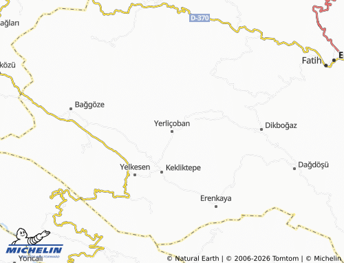 MICHELIN Yerliçoban map - ViaMichelin