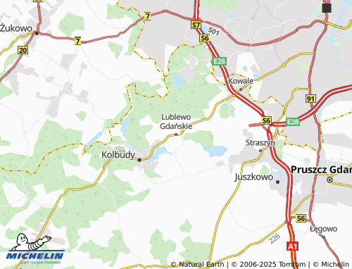 MICHELIN Lublewo Gdańskie map - ViaMichelin