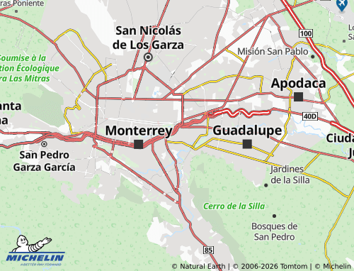 Mappa MICHELIN Paraíso, Monterrey - ViaMichelin