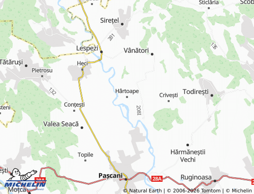 MICHELIN Hârtoape map - ViaMichelin