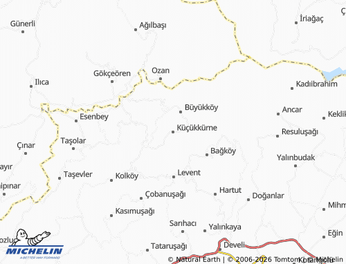 MICHELIN Küçükkürne map - ViaMichelin