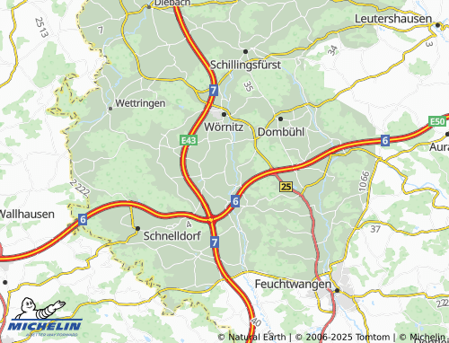 MICHELIN Waldhausen map - ViaMichelin